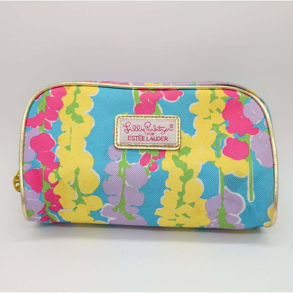 Lillyโ Pulitzer for Estee Lauder Canvas Makeup Overnight Travel Bag 8x4.5x2"